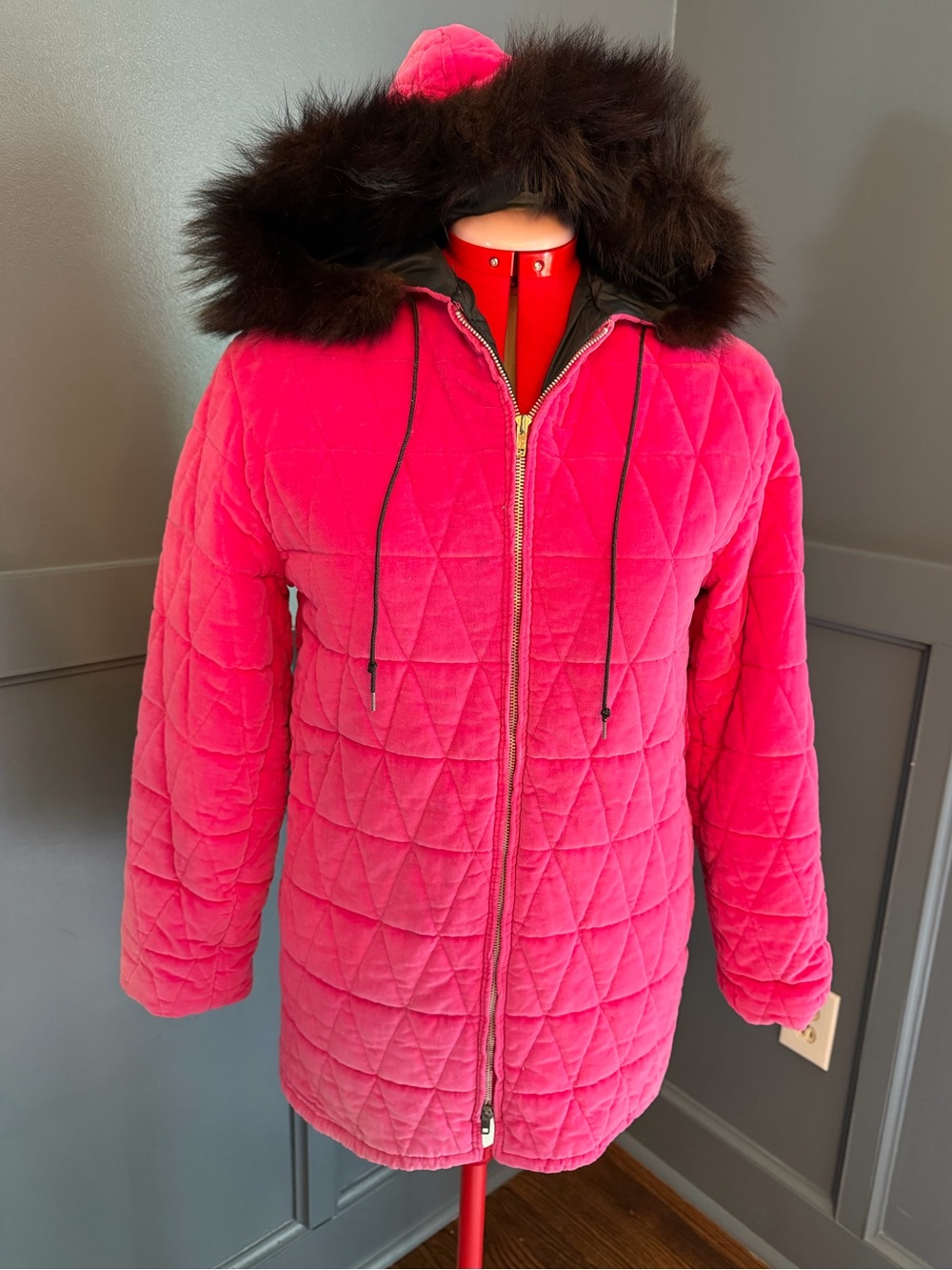 Vintage 1960s The Look of Valor Pink Winter Coat